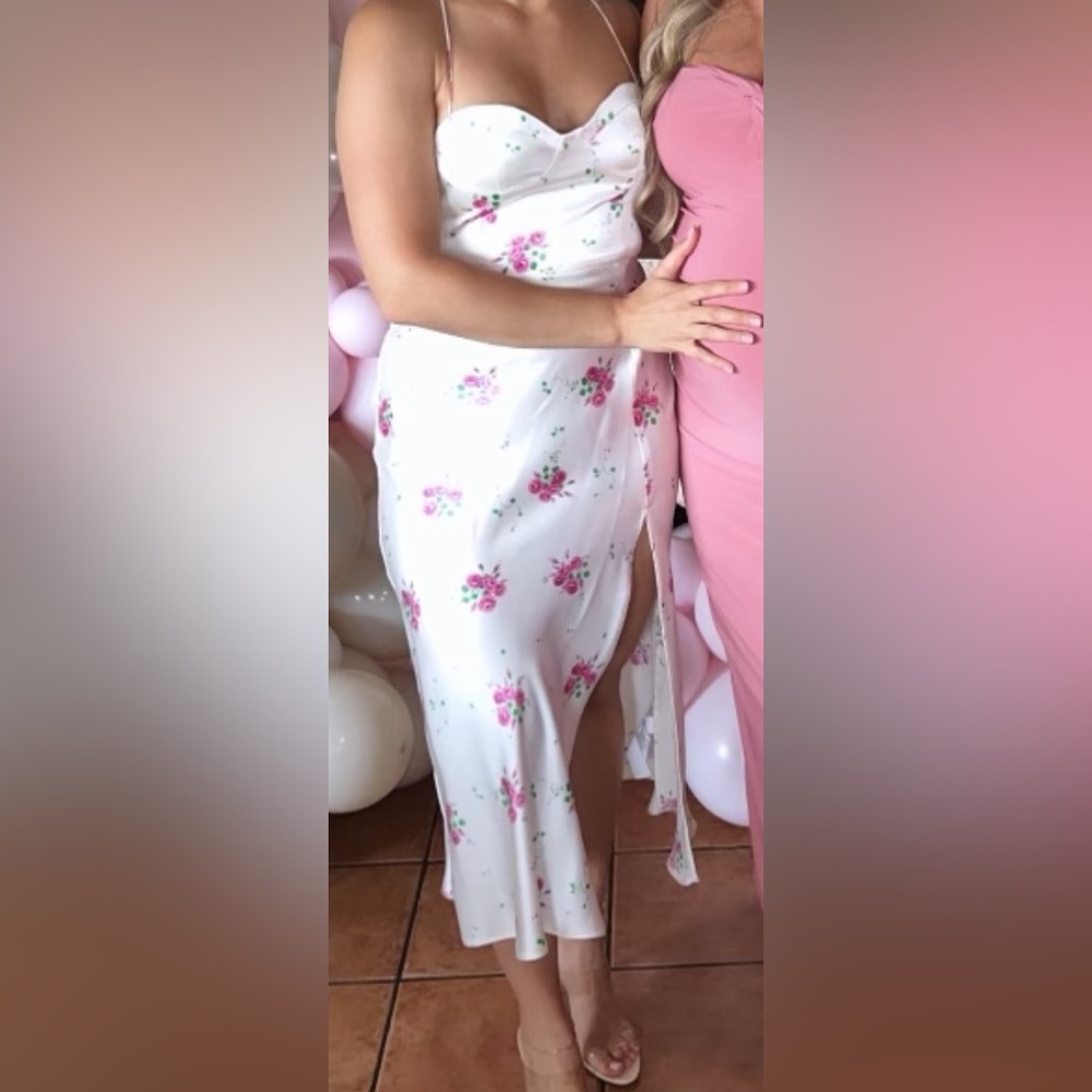 Zara floral midi dress